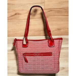Coach 25051 Poppy Signature C Oxford Small Tote Bag